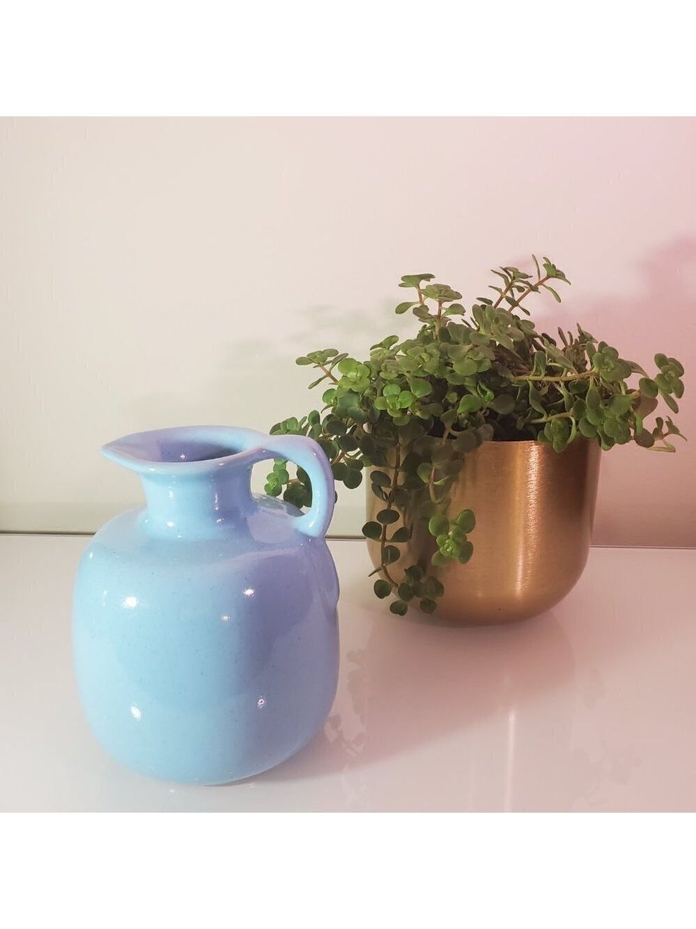 FRANKOMA POTTERY Vintage Pitcher Collectible c. 1980's Stamped  & #833 EUC